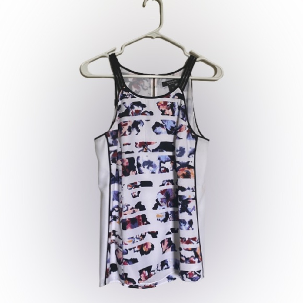 White House Black Market Floral Stripes
